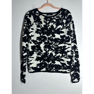 Vila Women’s 3D White Black Bohemian Sweater Size S